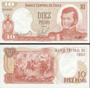 *10 Pesos Čile 1975, P150a UNC - Kliknutím na obrázok zatvorte -